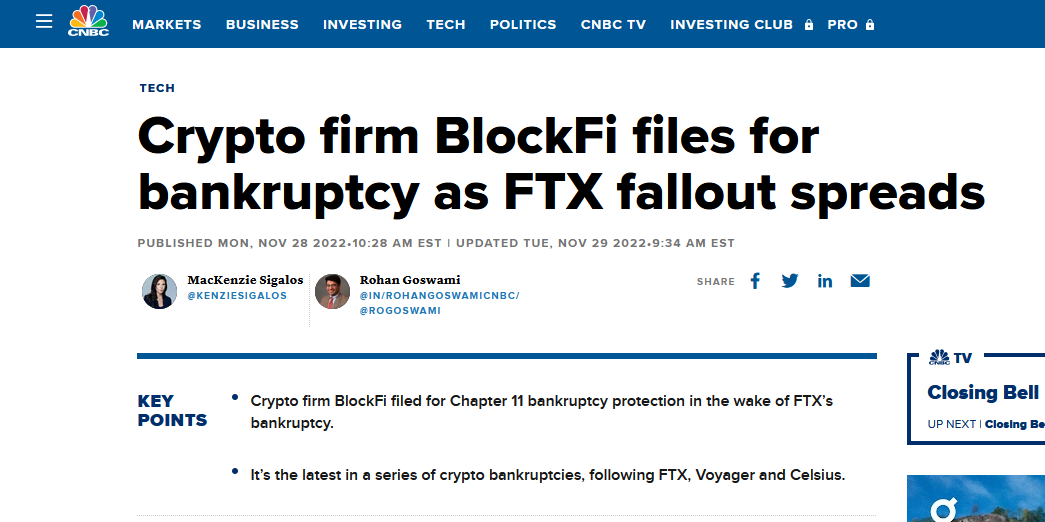 BlockFi Bankruptcy